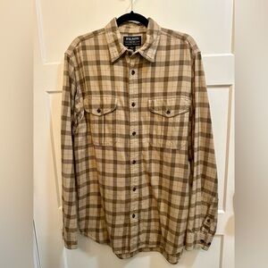 Filson - Lightweight Alaskan Guide Shirt, Tan/Brown, Size Medium Long